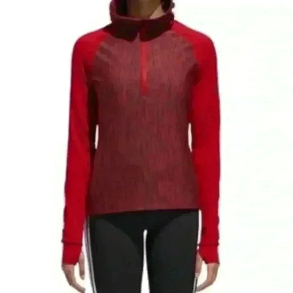 Adidas Climalite Zip-Up Women’s Jacket with Thumbholes - Picture 1 of 6